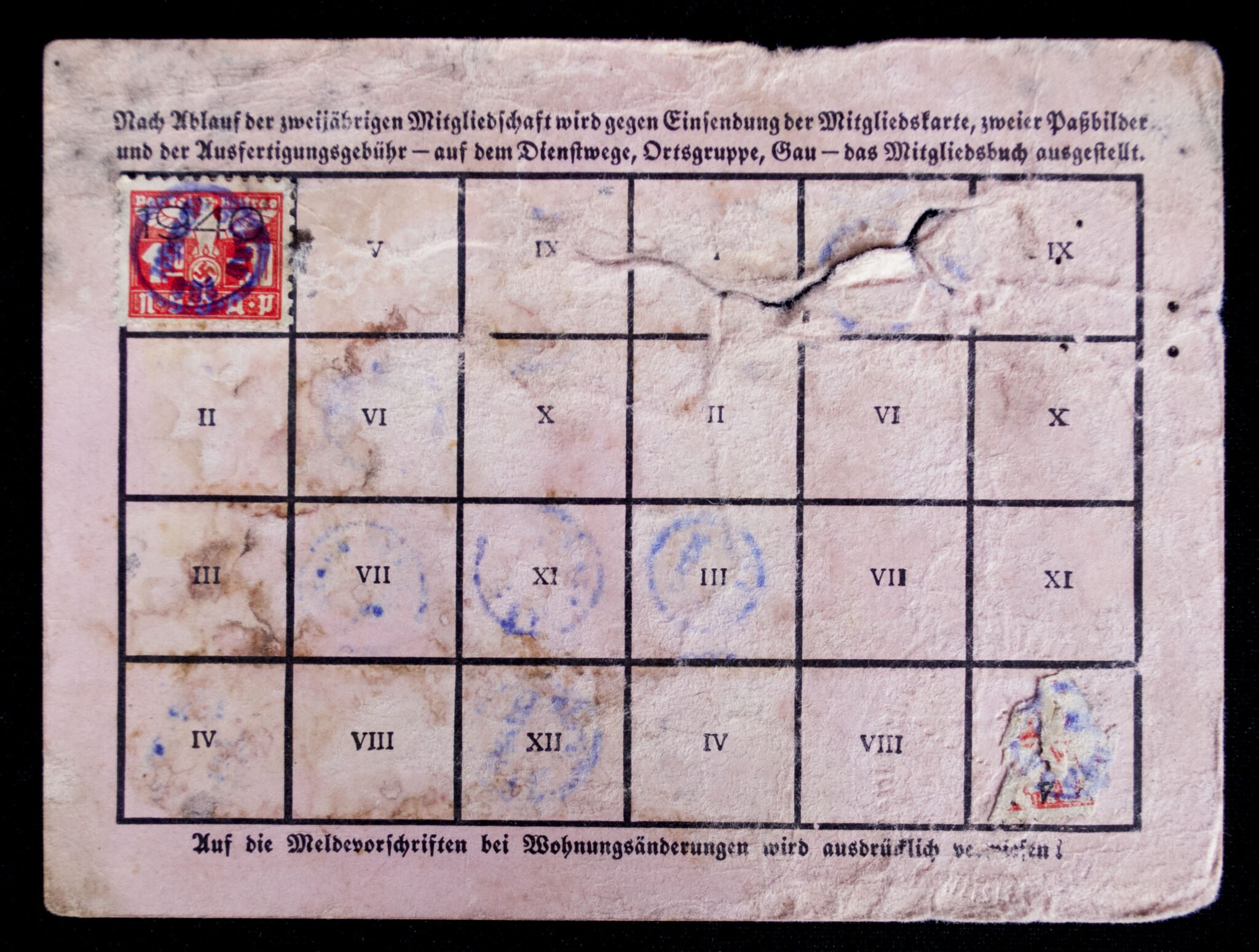 NSDAP Mitgliedskarte 1940 NSDAP membercard (1940) — image 2