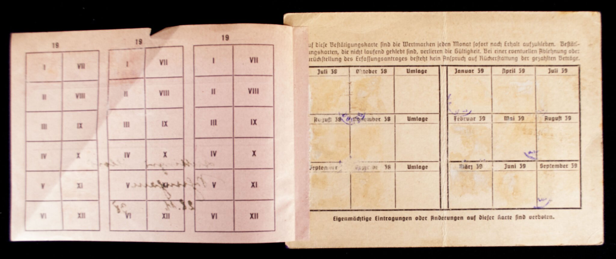 NSDAP Volunteer donations (member) card — image 2