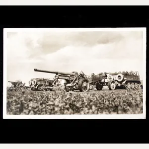 (Postcard) Unsere Wehrmacht Schwere Motorisierte Artillerie auf dem marsch