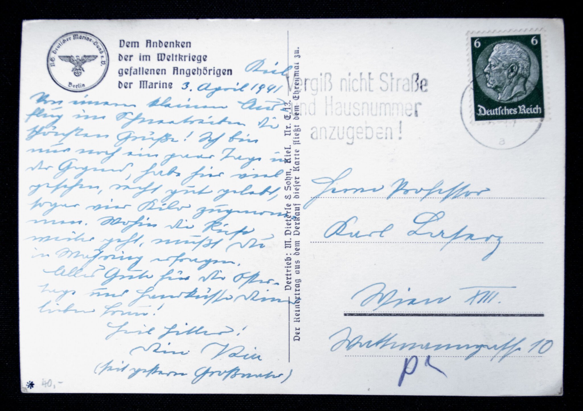 (Postcard) Kriegsmarine Ehrenmal Laboe — image 2