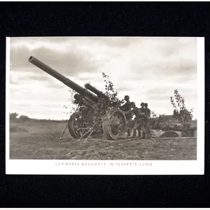 (Postcard) Schweres Geschütz in Feuerstellung