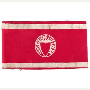 (Norway) Industriens Luftvern armband 1940-1945 (air raid protection – Red)