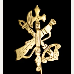 Gold pin of Italian General Annibale Bergonzoli 'barba elettrica'! (RARE!)