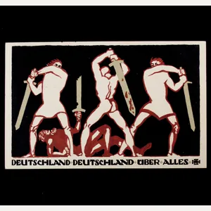 Postcard: WWI Roten Kreuz (DRK) – Deutschland, Deutschland über Alles! …