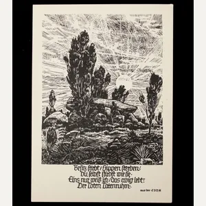 Postcard: Hilfswerk des Deutschen Roten Kreuzes (DRK) – Besitz Stirbt, …