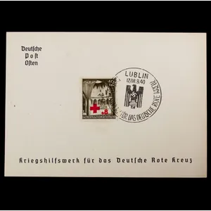 Postcard Deutsche Post Osten Kriegshilfswerk für das Deutsche Rote Kreuz …