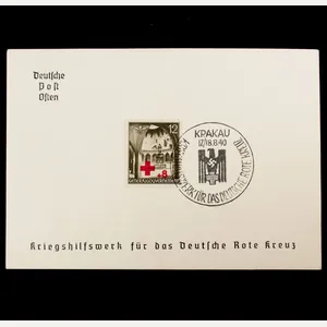 Postcard Deutsche Post Osten Kriegshilfswerk für das Deutsche Rote Kreuz …