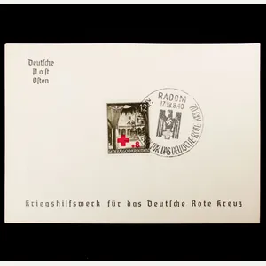 Postcard: Deutsche Post Osten Kriegshilfswerk für das Deutsche Rote Kreuz …