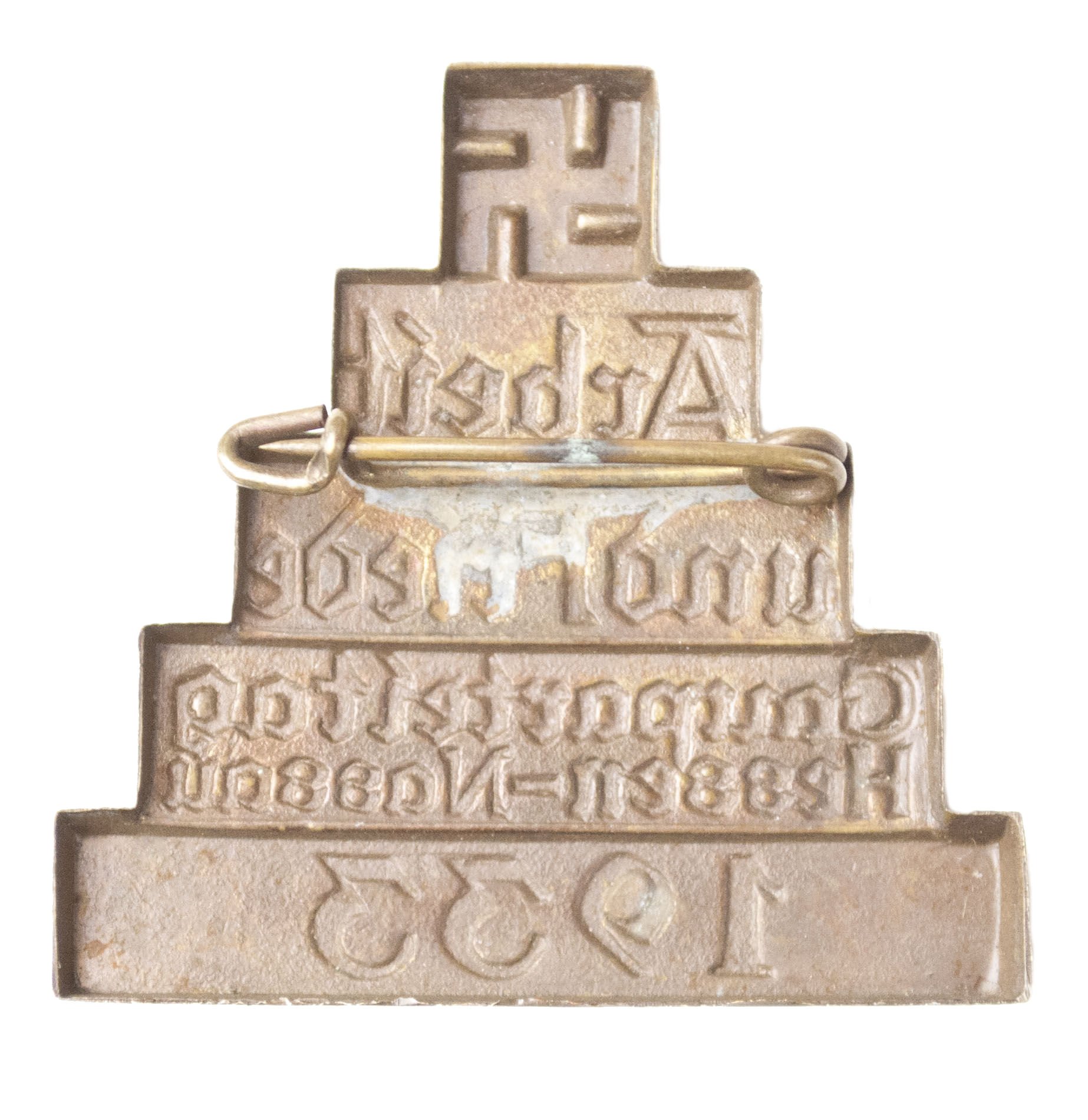 Gauparteitag Hessen-Nassau 1933 Arbeit und Friede badge — image 2