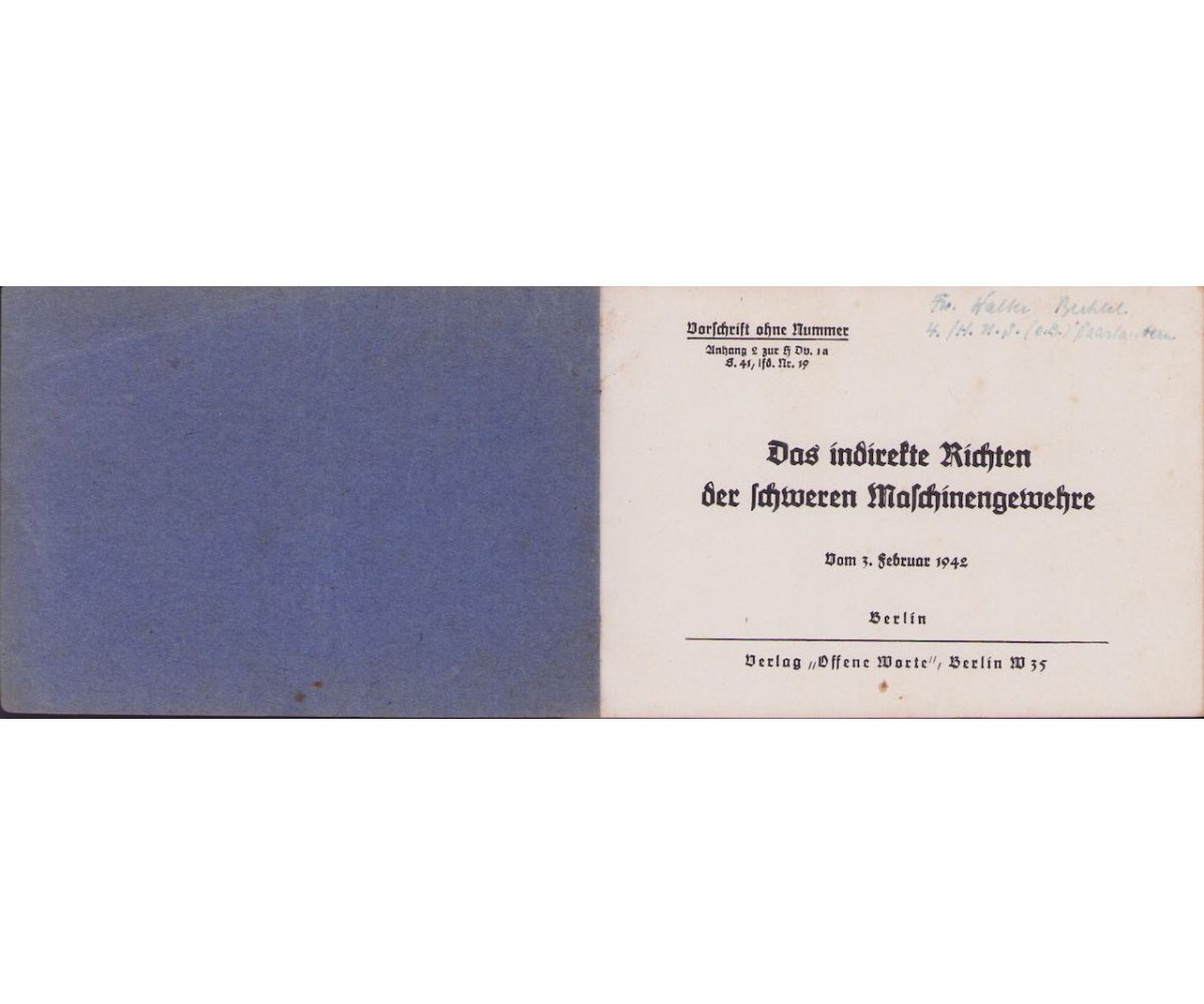 Rare 'Das indirekte Richten der Schweren MG' Booklet — image 2