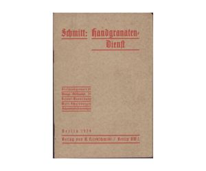 Rare 'Handgranatendienst' Instruction Booklet 1934