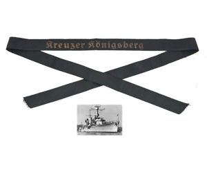 Kriegsmarine 'Kreuzer Köningsberg' Tellermütze Cap Tally