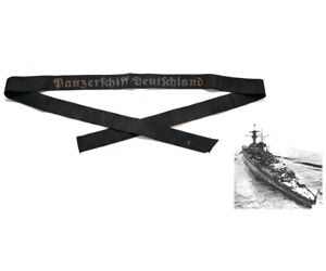 Rare KM 'Panzerschiff Deutschland' Tellermütze Cap Tally