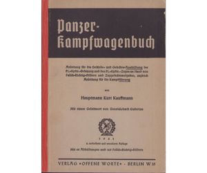 Rare Panzer Kampfwagenbuch 1941
