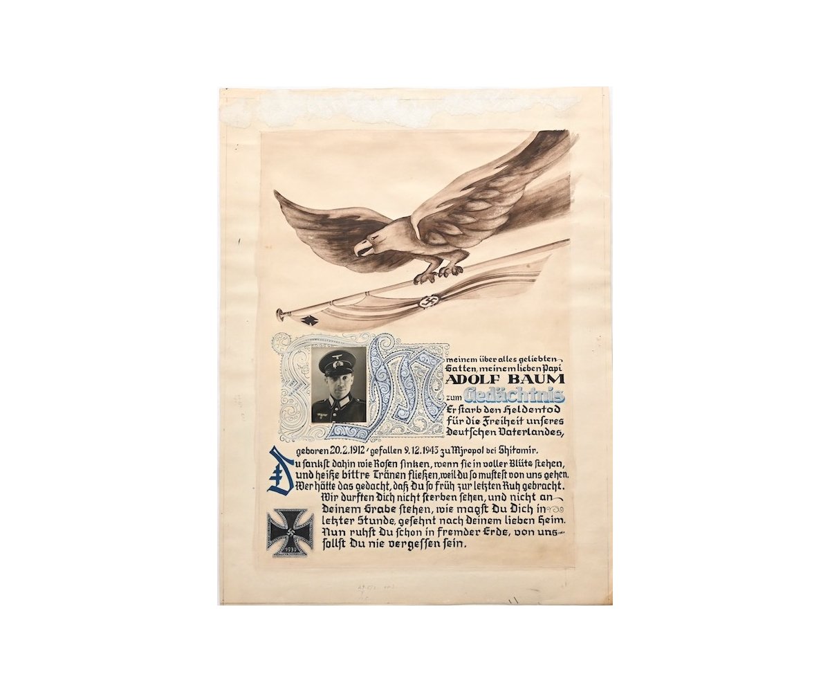 Large Div.Füs.Btl.387 Commemorative Document — image 2