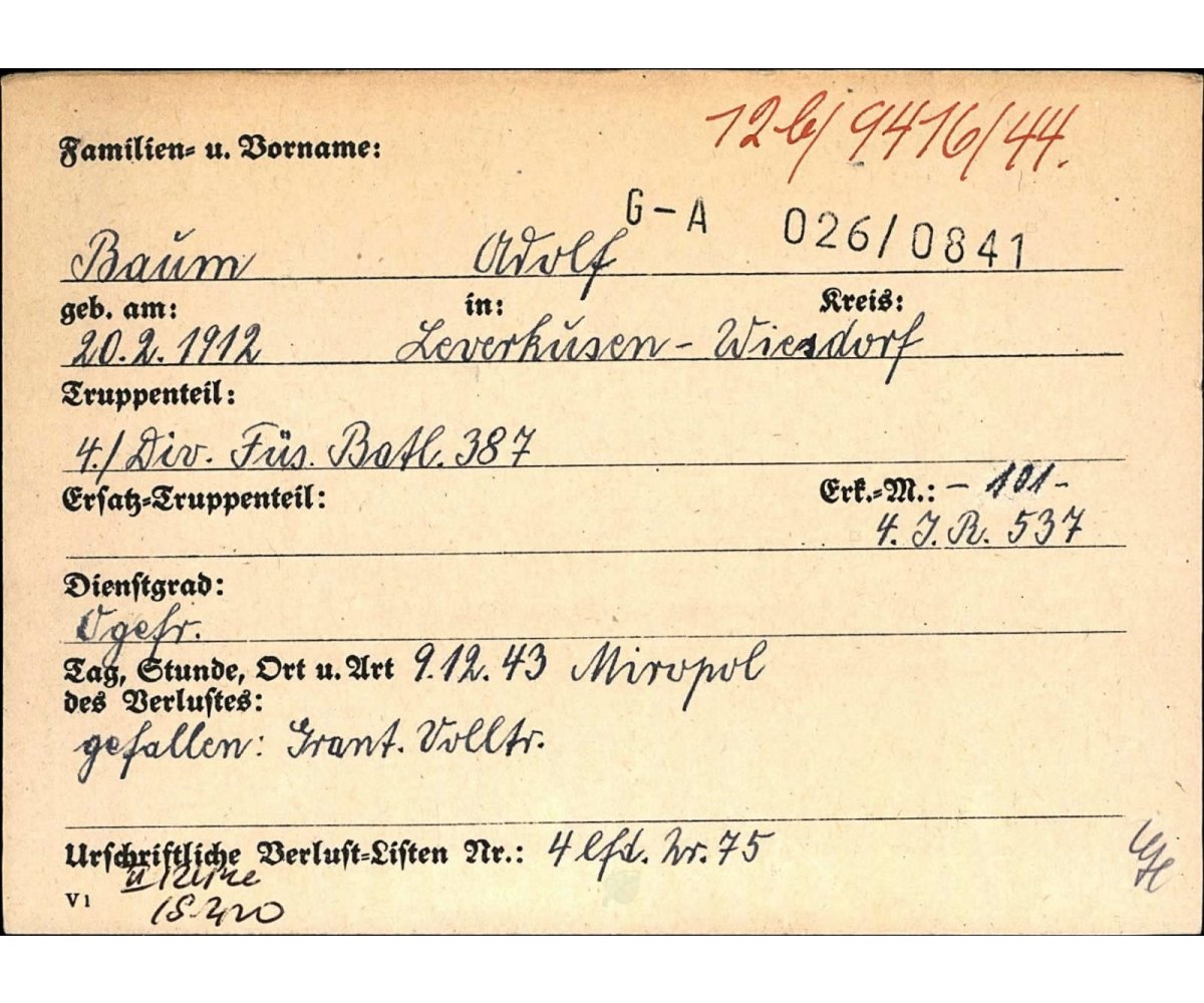 Large Div.Füs.Btl.387 Commemorative Document — image 6