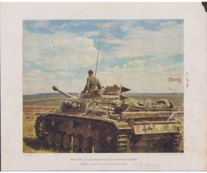 Kunstblätter 'Sturmgeschütz beim Beobachtungshalt'