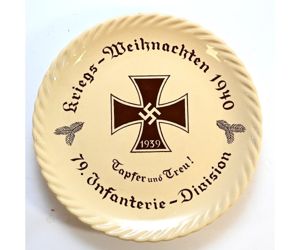 79.Inf-Div Related 'Kriegs-Weihnachten 1940' Wall Plate