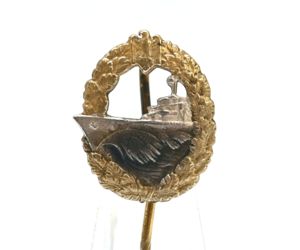 Zerstörer Kriegsabzeichen Stickpin (16mm)