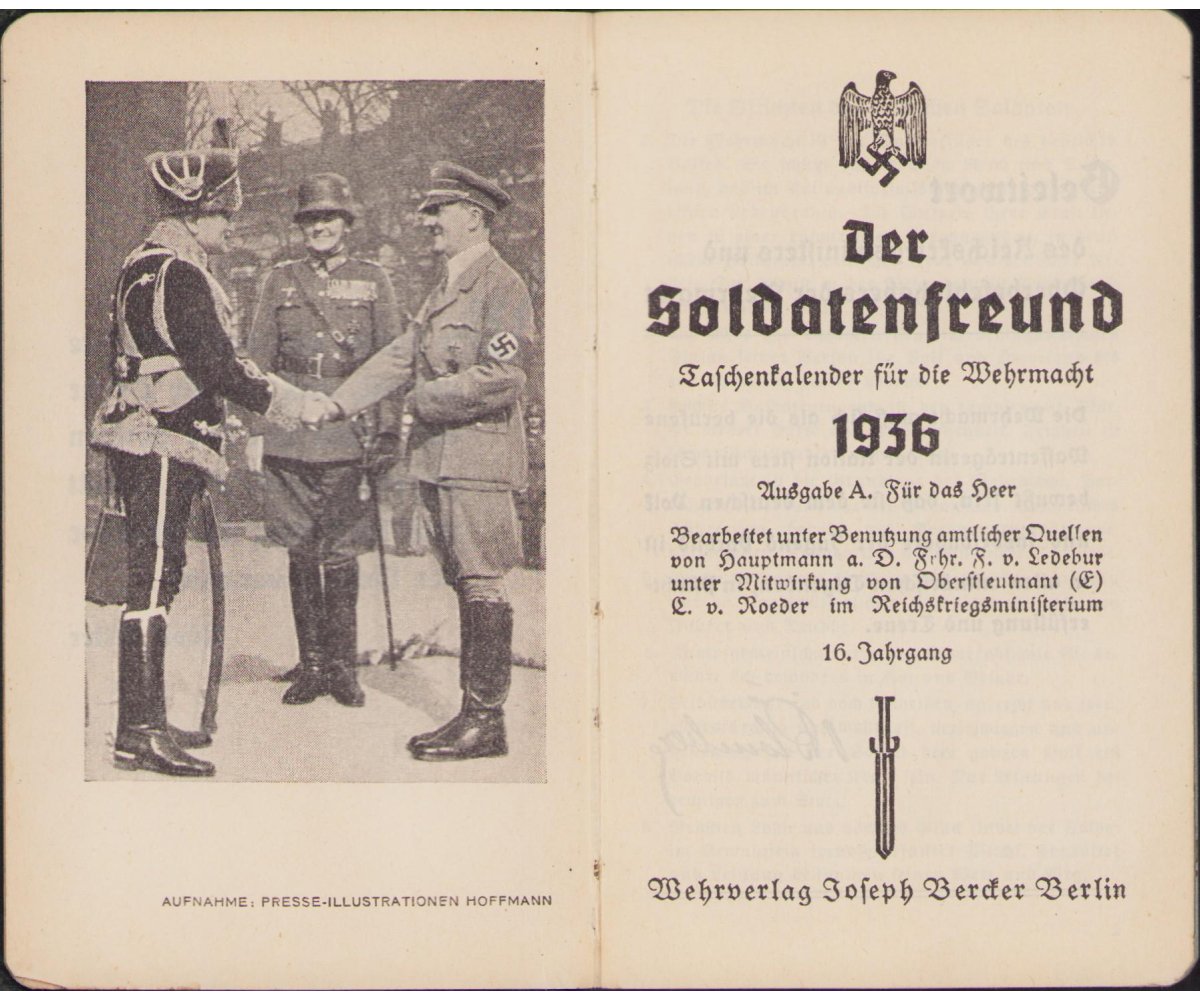 'Der Soldatenfreund' Kalender 1936 — image 3