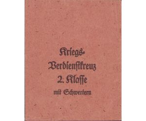 Kriegsverdienstkreuz 2.Klasse Award Pouch (Karl Hensler)
