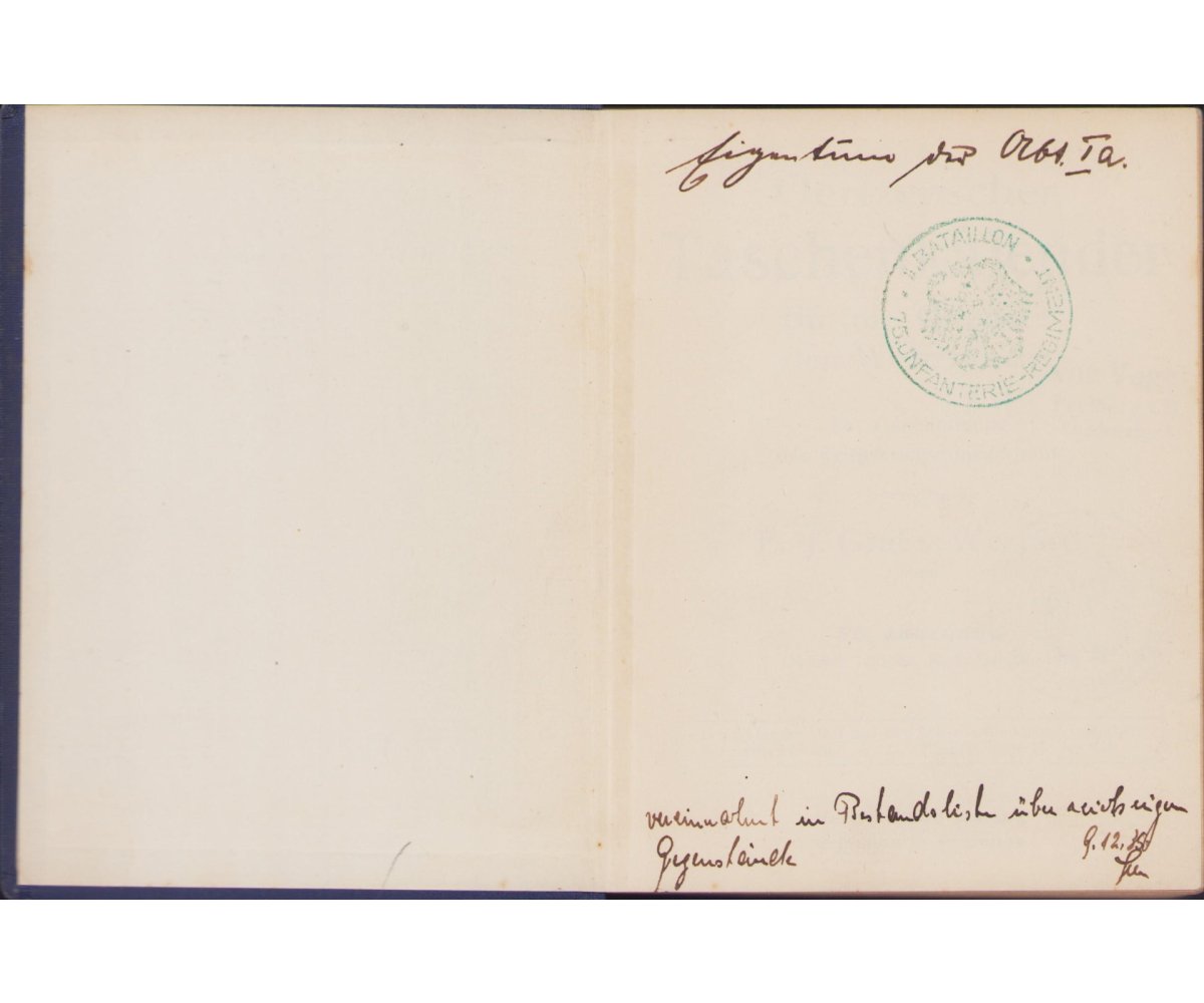 Offz. Taschenkalender 1935 (Inf.Rgt.75) — image 2