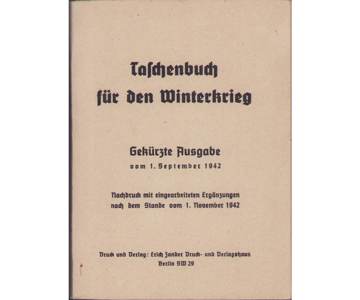 Mint! Taschenbuch für den Winterkrieg 1942