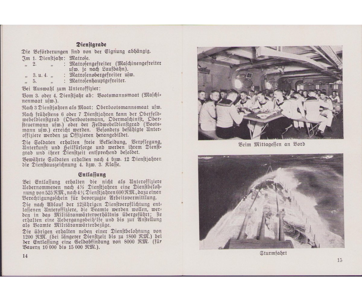 Kriegsmarine Recruiment Booklet — image 7