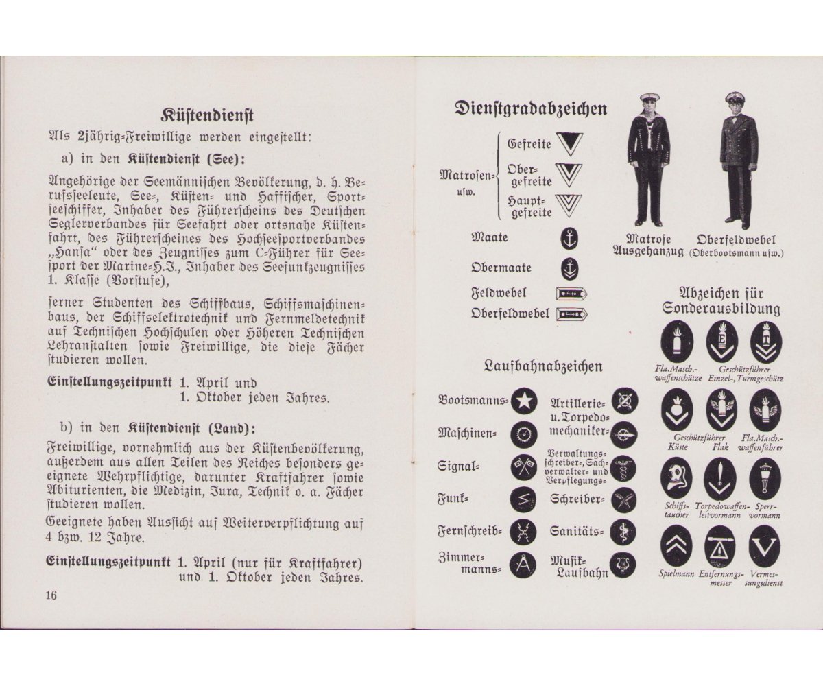 Kriegsmarine Recruiment Booklet — image 8