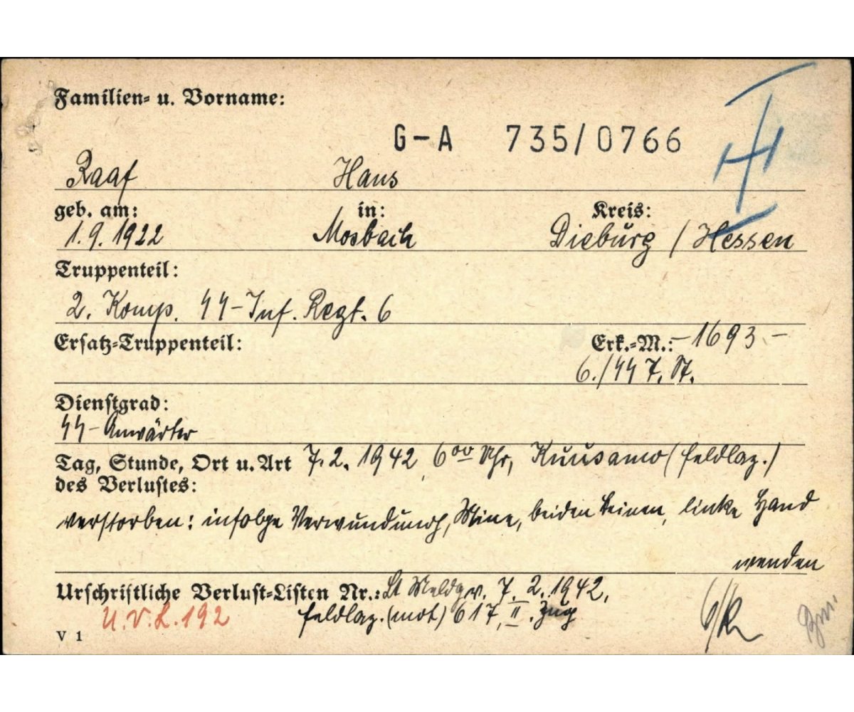Death Notice SS-Inf.Rgt.6 (Finnland)(SS-Gebrigs-Nord) — image 3