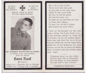 Death Notice SS-Inf.Rgt.6 (Finnland)(SS-Gebrigs-Nord)