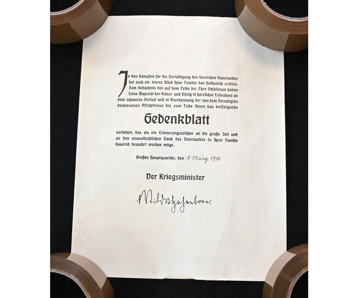 WW1 Death Notice ('Gedenkblatt') 1915 — image 14