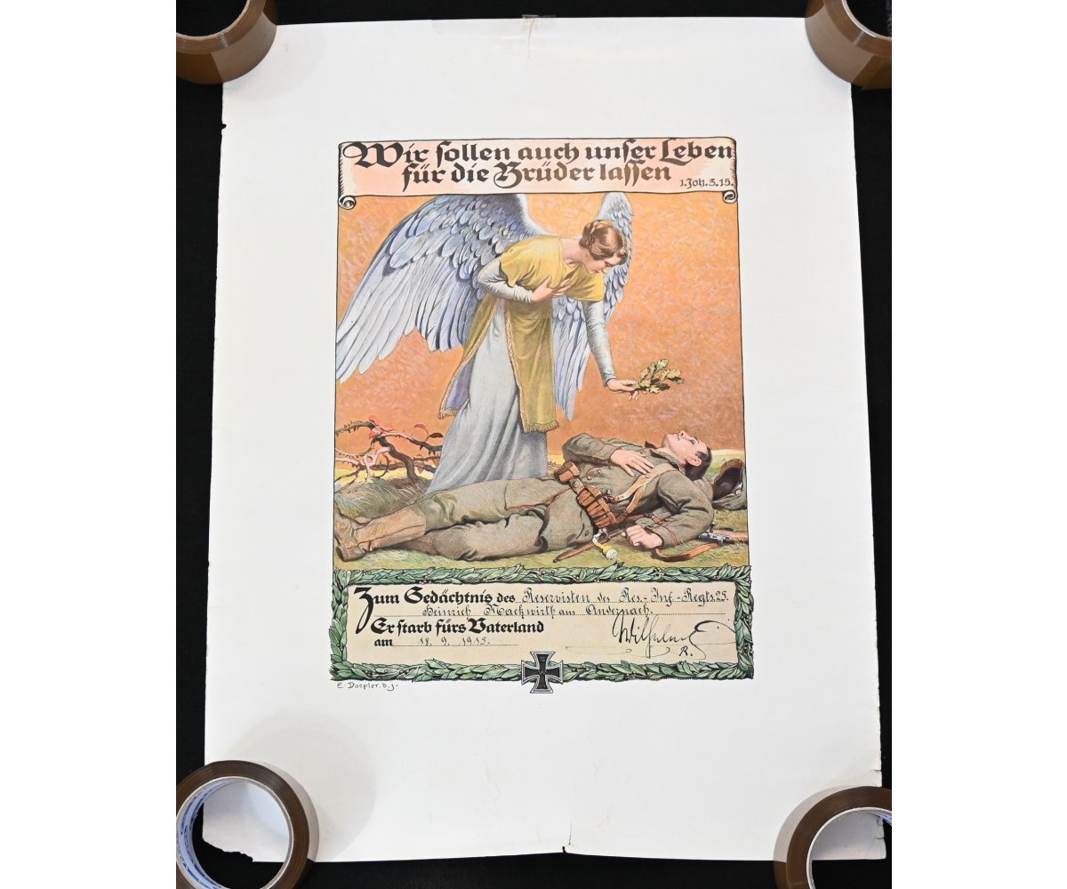 WW1 Death Notice ('Gedenkblatt') 1915 — image 2