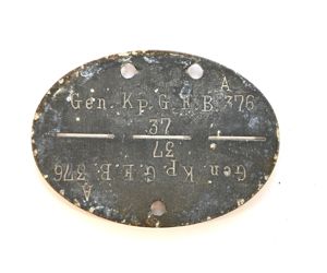 Gen.Kp.Gren.E.B.376 Erkennungsmarke
