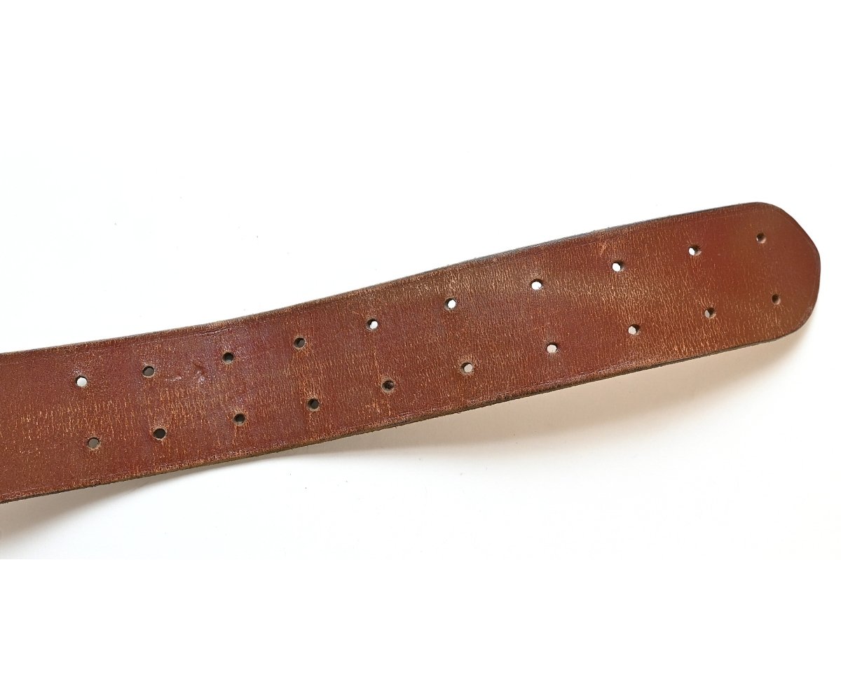 Named Brown Leather WH Officer's Belt (105cms) — image 3