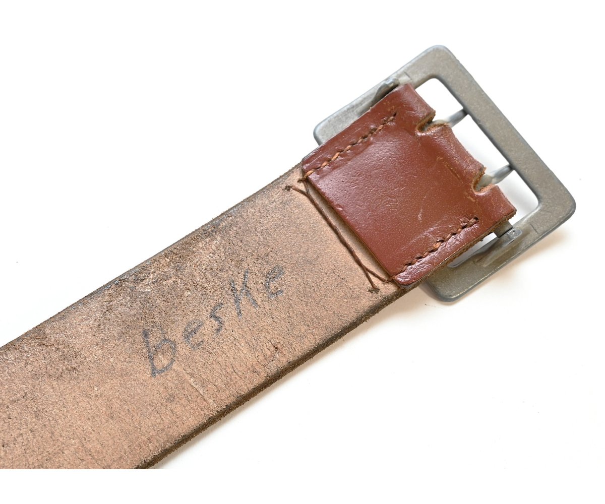 Named Brown Leather WH Officer's Belt (105cms) — image 6