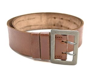 Named Brown Leather WH Officer's Belt (105cms)