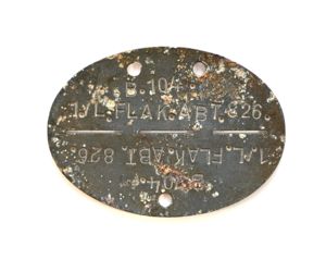 1./L.Flak.Abt.826 Erkennungsmarke (Essen)