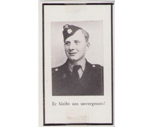Death Notice SS-Panzerfunker