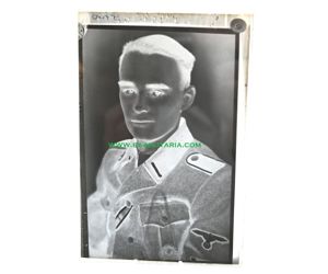Rare Waffen-SS Soldier Glass Negative