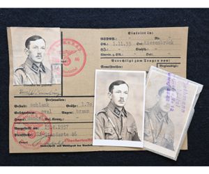 Sturmmann SA-Ausweis 1935 + 2 Portraits