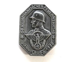 Rare Mainfrankischer Feuerwehrtag 1938 Abzeichen