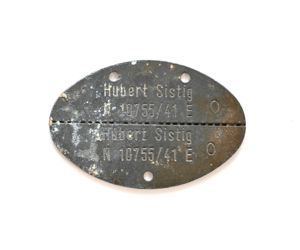 Named Kriegsmarine Erkennungsmarke (E) 1941