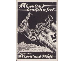 NSKK 'Alpenland Deutsch u. Frei' Postcard