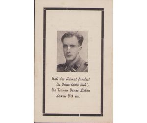 Death Notice SS-Rottenführer (April 1945)