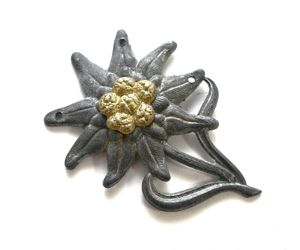 Gebirgsjäger Edelweiss Cap Badge (C.T.D.)
