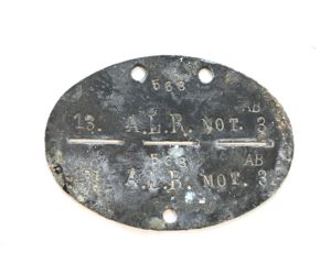 13.Btr.Art.Lehr Rgt. (mot) 3 Erkennungsmarke