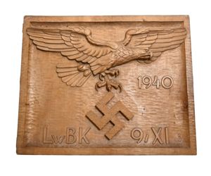 RARE Impressive and Large! LW Bau Komp. Woodcarving Ornament