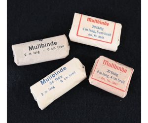 4 x Small German Medical 'Mullbinde'