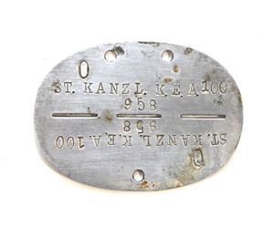 St.Kanzl.Kav.Ers.Abt.100 Erkennungsmarke